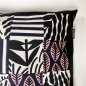 Preview: Kissenhülle Patchwork schwarz-weiß