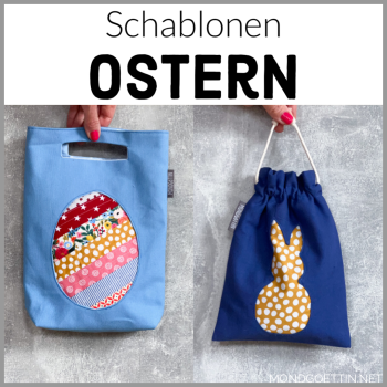 Schablone für Ostern: Hase und Ei