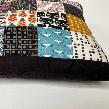 Preview: Kissenhülle Patchwork bunt