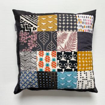 Kissenhülle Patchwork bunt