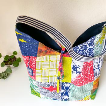 Preview: Wendetasche "blau + bunt"