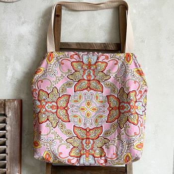 Preview: Tasche 'Pink Dots & Mandala'