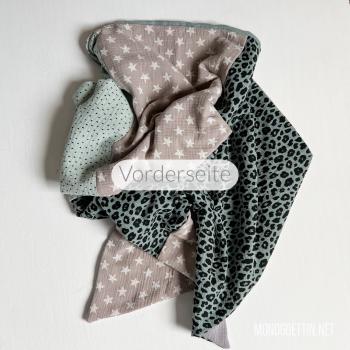 Preview: Tuch 'Grün + Grau'