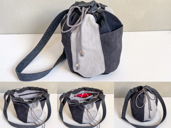 Beuteltasche  aus Jeans Schnittmuster