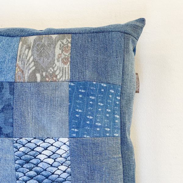 Kissenhülle Patchwork Jeans
